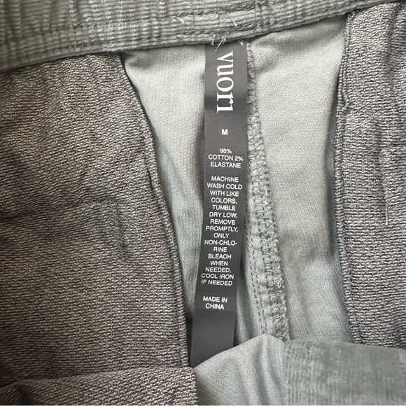 Vuori Optimist Cotton Shorts Corduroy Stormy Green Men's Medium Elastic Waist - Picture 6 of 7